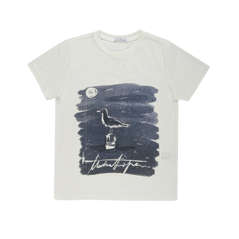 تی شرت آستین کوتاه پسرانه فیورلا مدل پرنده کد 45058