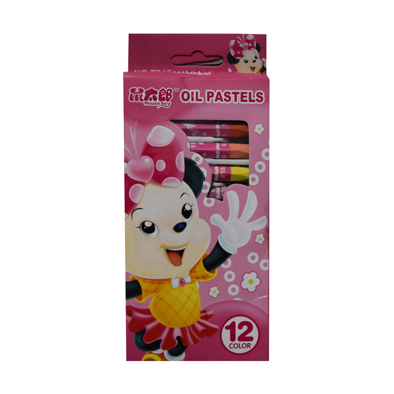 مداد شمعی 12 رنگ موس بوی کد tm