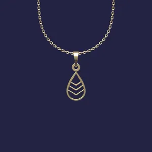 گردنبند طلا 18 عیار زنانه مدوپد مدل هندسی کد Z2-1-1231