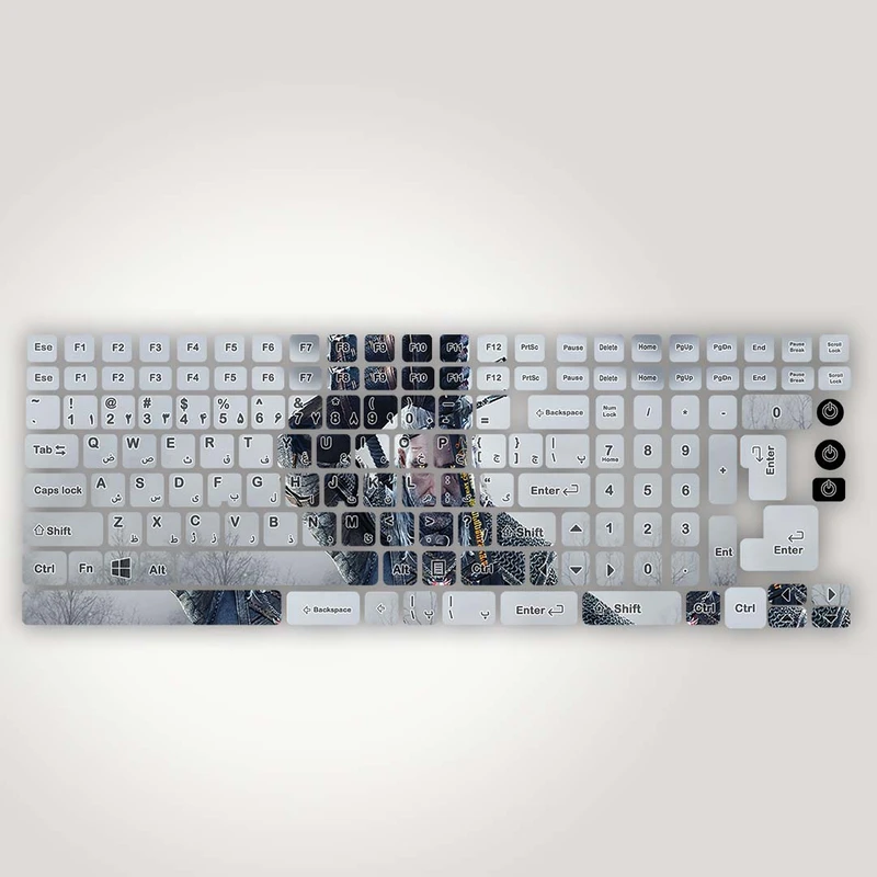 برچسب حروف فارسی کیبورد مدل Gaming کد K-139 