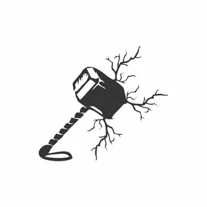 برچسب بدنه خودرو ونگارد طرح چکش ثور کد M1