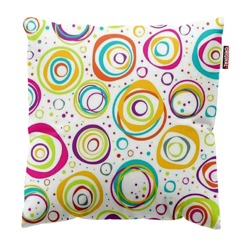 کوسن پاد آفرین طرح دایره رنگی کد 1729 سایز 30*30 سانتی متر