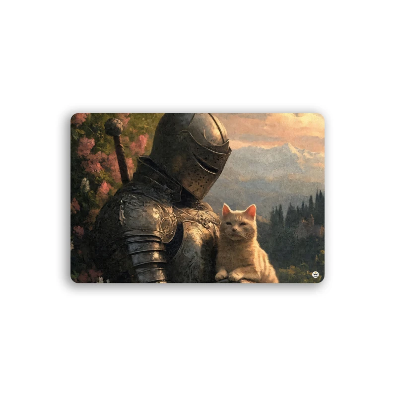 ماوس پد گیمینگ شادیت مدل شوالیه و گربه کد2218 سایز 37*24 سانتی متر