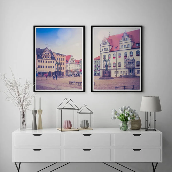  تابلو سالی وود طرح معماری اروپای شرقی کد T111229 مجموعه 2 عددی