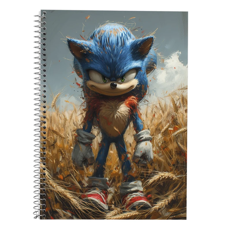 دفتر زبان 50 برگ مدوپد مدل سه خط طرح سونیک sonic کد DF13431