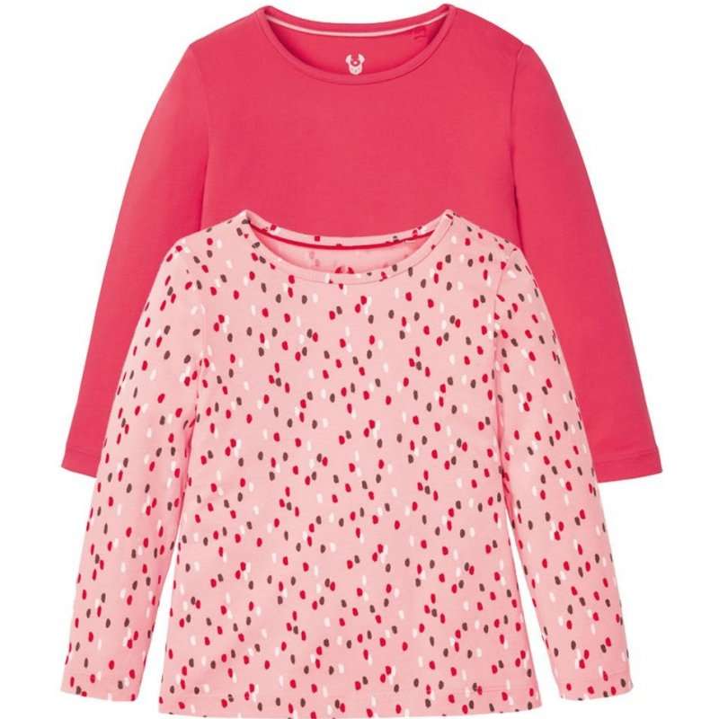 تی شرت آستین بلند دخترانه لوپیلو مدل G210 مجموعه 2 عددی