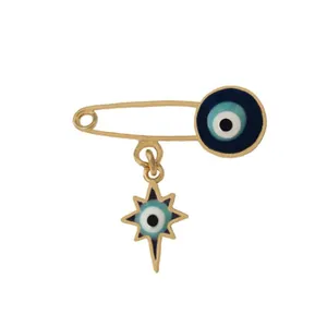 سنجاق سینه زنانه وای اس ایکس طرح چشم نظر مدل A281