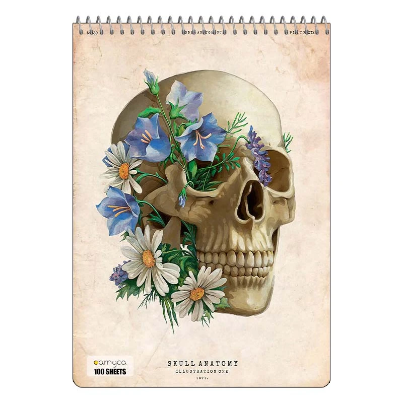 دفتر شطرنجی 100 برگ کارنیکا طرح روزنامه وینتج آناتومی بدن Vintage Newspaper Anatomy کد 73765