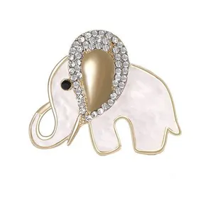 سنجاق سینه زنانه مدل فیل گوش نگینی طرح صدفی کد ngr410