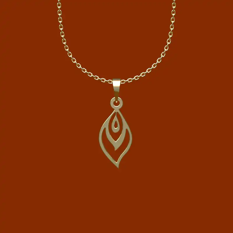 گردنبند طلا 18 عیار زنانه مدوپد مدل هندسی کد R2-1-1157