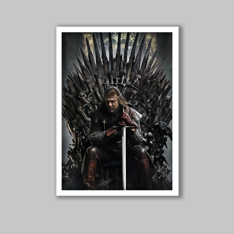 تابلو لیلیان طرح سریال بازی تاج و تخت Game of thrones کد LA-G10257 فریم سفید