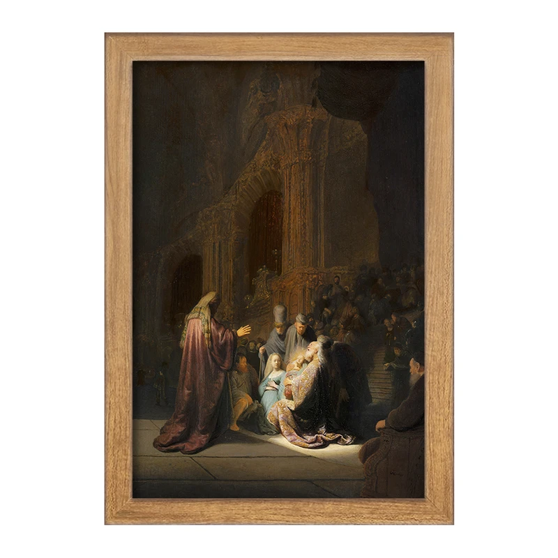 تابلو خندالو مدل نقاشی آهنگ ستایش سیمئون اثر رامبراند کد F12243