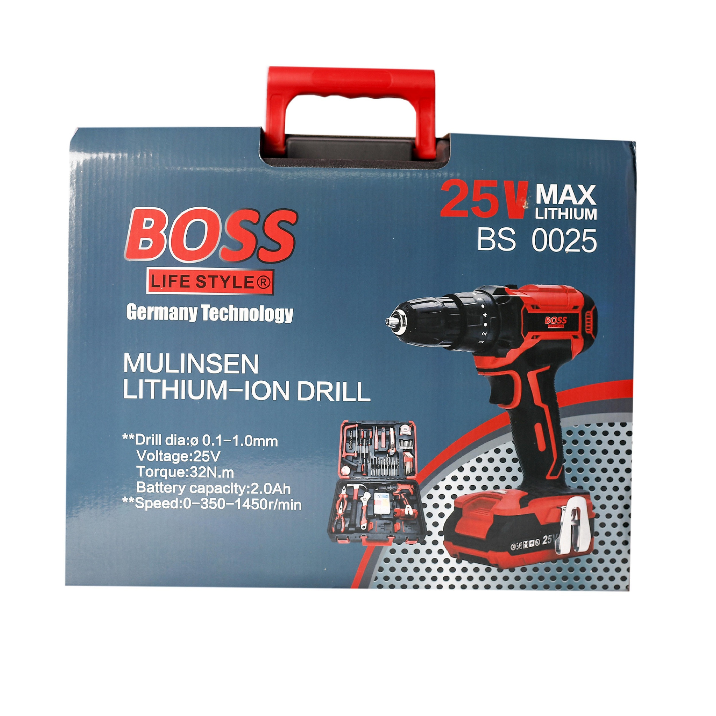 مجموعه 100 عددی دریل پیچ گوشتی چکشی شارژی باس مدل BS0025