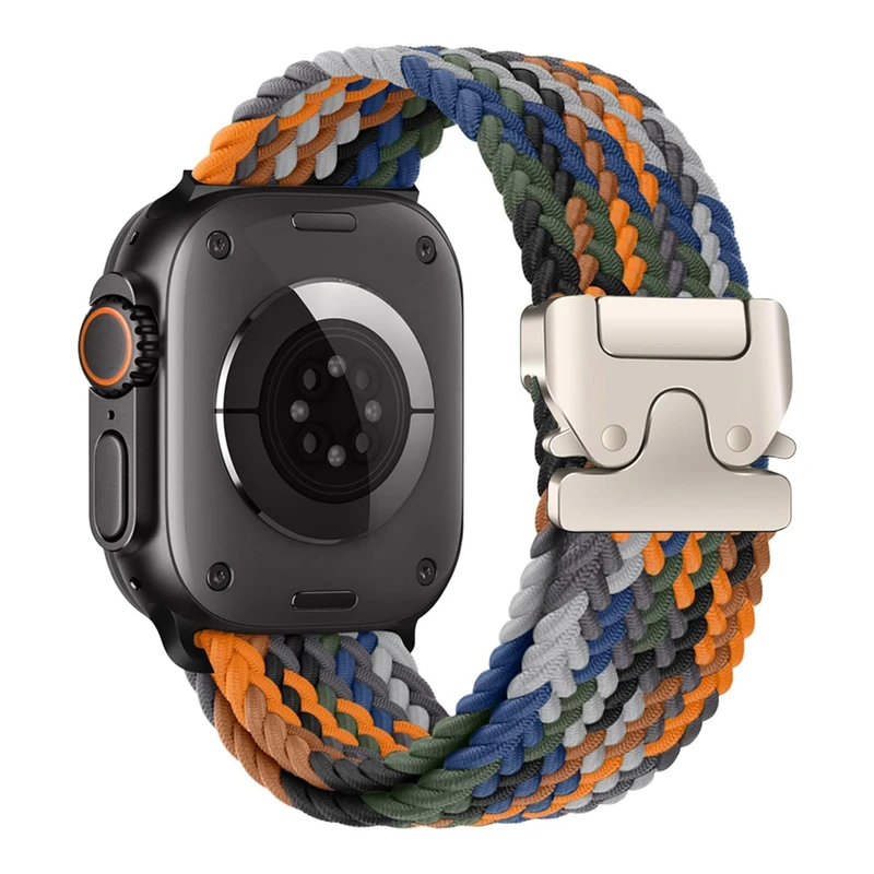بند ساعت آکوآرا مدل Woven Parachute مناسب برای اپل واچ 44 mm سری SE