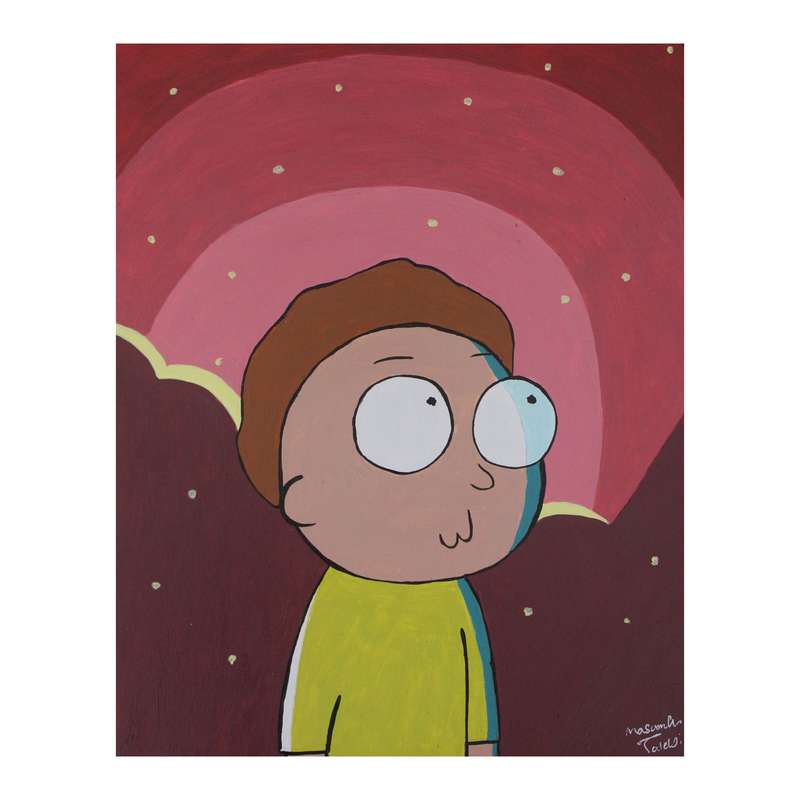 تابلو نقاشی اکریلیک مدل Rick And Morty کد 02