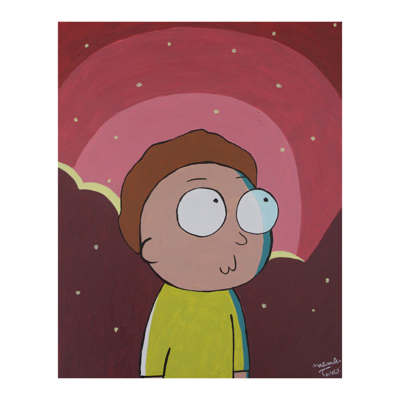 تابلو نقاشی اکریلیک مدل Rick And Morty کد 02