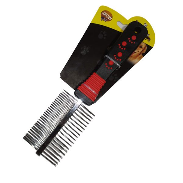 شانه گره باز کن سگ و گربه مدل JX دوطرفه