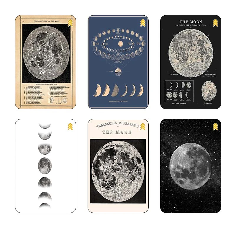 استيکر کارت کارنيکا طرح روزنامه وینتج ماه Vintage Newspaper Moon کد 55173 مجموعه 6 عددی