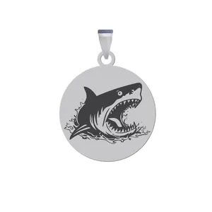 آویز گردنبند زنانه و مردانه هایکا مدل رخ کوسه کد ja.h 198