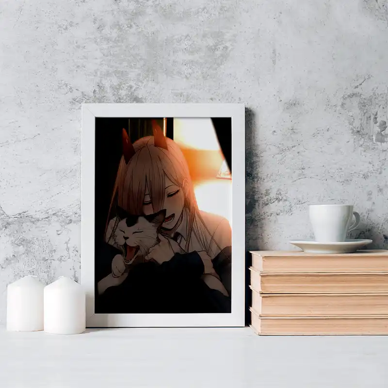 تابلو خندالو مدل پاور انیمه مرد اره ای کد 17906