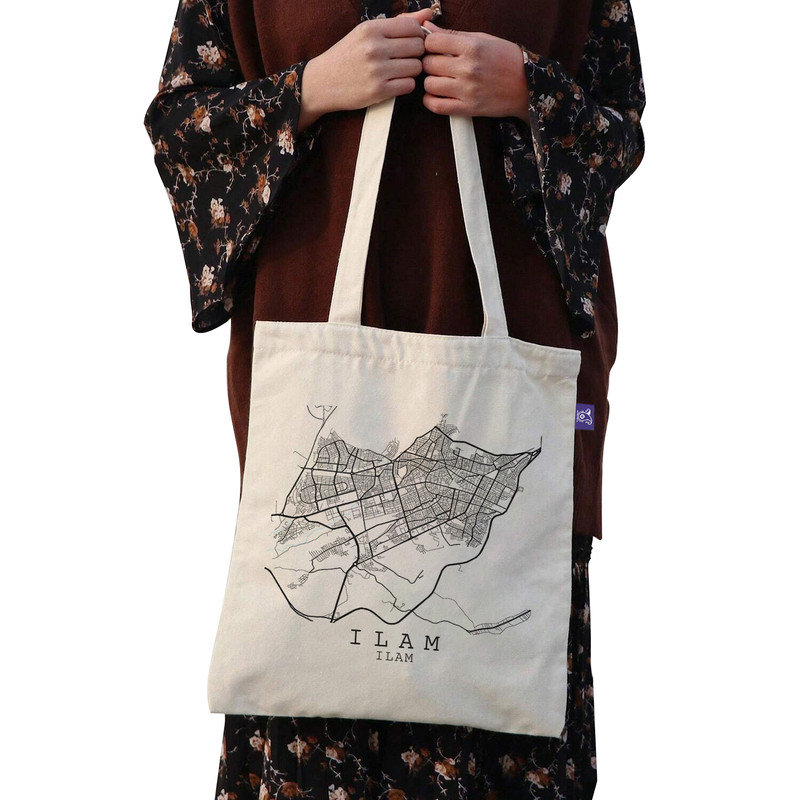 ساک خرید ترمه طراحان ایده مدل نقشه شهر ایلام کد map0505 - L