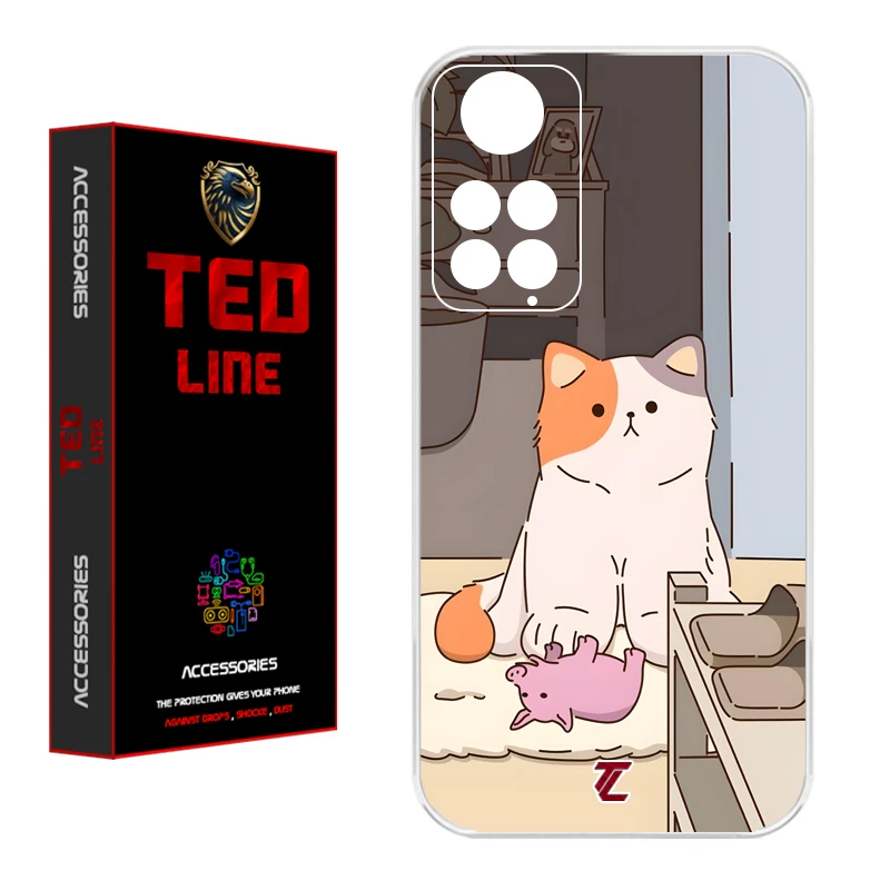 کاور تدلاین طرح گربه کد 1192 مناسب برای گوشی موبایل شیائومی Redmi Note 11 4G / Note 11S