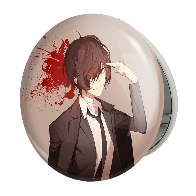 آینه جیبی خندالو طرح دازای اوسامو انیمه سگ های ولگرد بانگو مدل تاشو کد 10138 