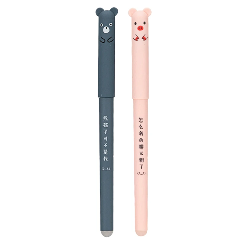 روان نویس مدل حیوانات Erasable کد M1203-pigbeer مجموعه 2 عددی