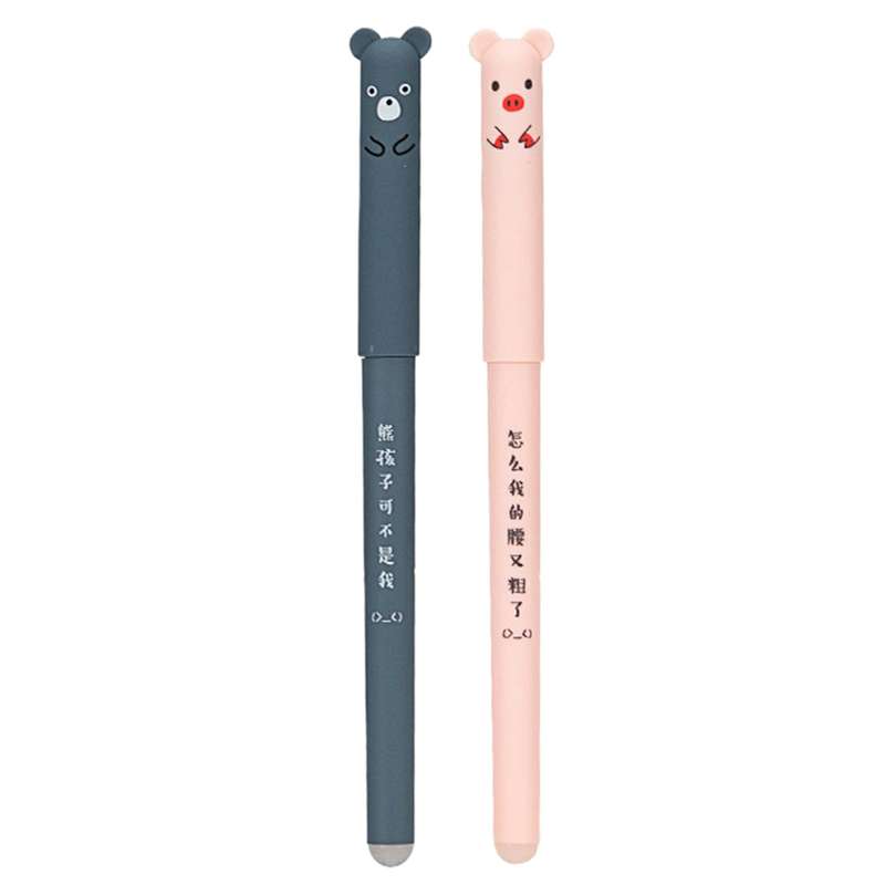روان نویس مدل حیوانات Erasable کد M1203-pigbeer مجموعه 2 عددی