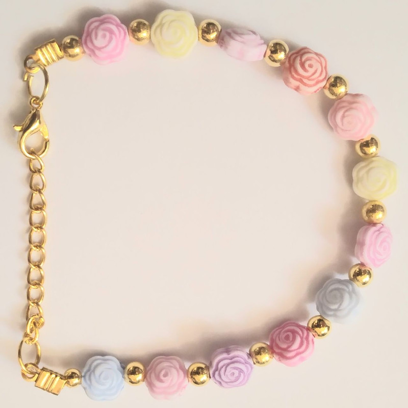 دستبند دخترانه مدل مهره ای زنجیری