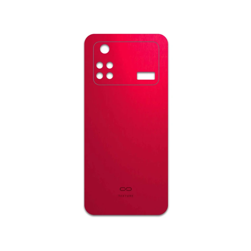 برچسب پوششی ماهوت مدل Matte-Warm-Red مناسب برای گوشی موبایل شیائومی Poco M4 Pro 4G