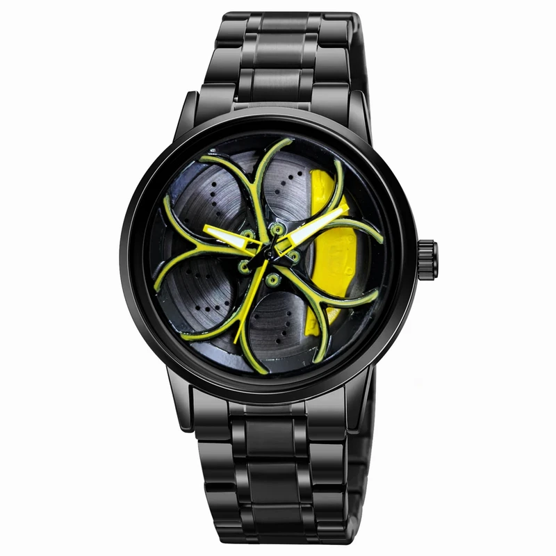 ساعت مچی عقربه‌ای کوارتز مردانه مدل صفحه رینگی چرخان کد 2