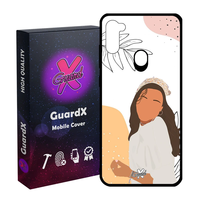 کاور گارد ایکس طرح دختر مدل Glass10367 مناسب برای گوشی موبایل سامسونگ Galaxy A11