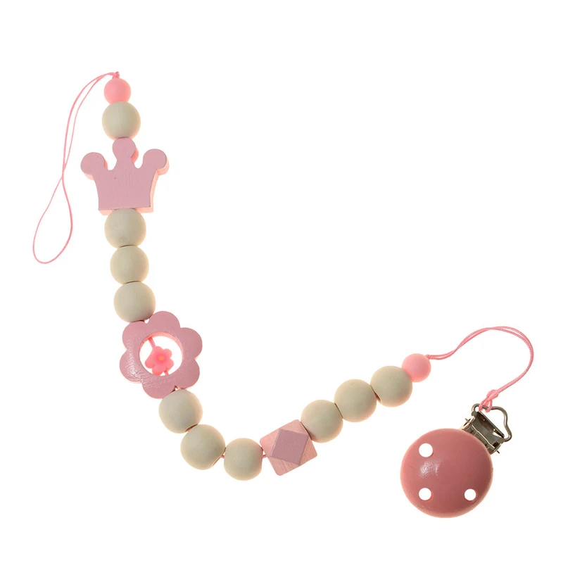 زنجیر پستانک مدل تاج چوبی