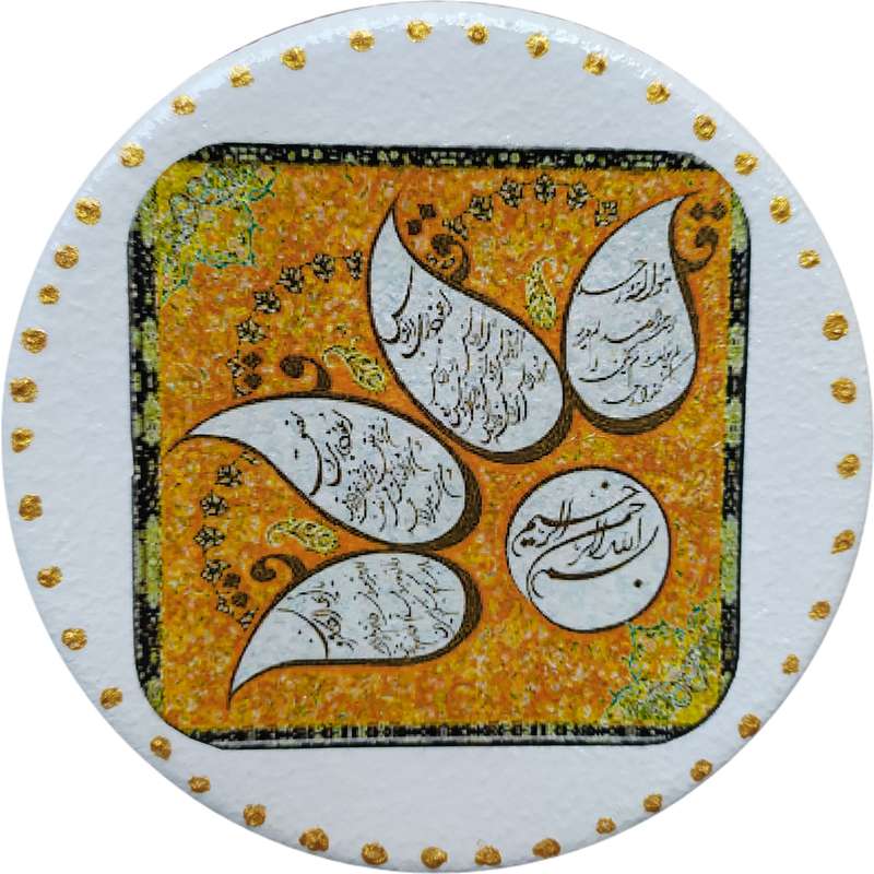 بشقاب دیوارکوب سفالی مدل چهارقل