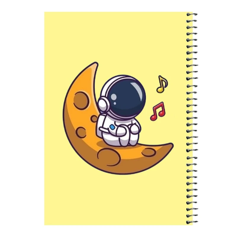 دفتر مشق 80 برگ اس جی مدل فضانورد و ماه کد۲  