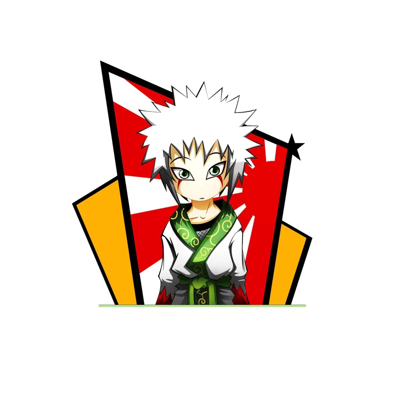 استیکر لپ تاپ و موبایل مدل انیمه طرح ناروتو استاد جیرایا Naruto jiraiya sensei کد 2818