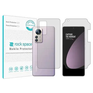 Rockspace transparent screen protector HyGEL model suitable for Xiaomi 12S Pro mobile phone along with the back of the phone