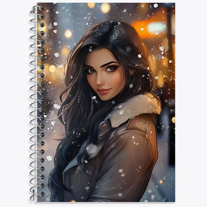 دفتر زبان 50 برگ خندالو مدل سه خط طرح دخترانه کد F7785