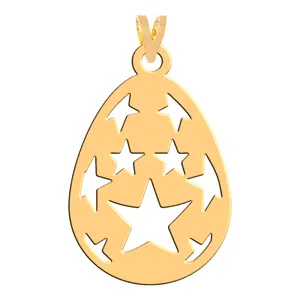 آویز گردنبند طلا 18 عیار زنانه فرشته مدل ستاره WNL-000129