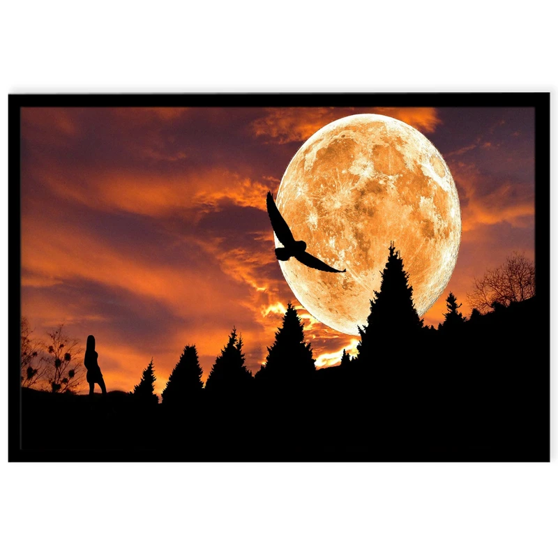 تابلو نوری بکلیت طرح ماه درخشان مدل B4609