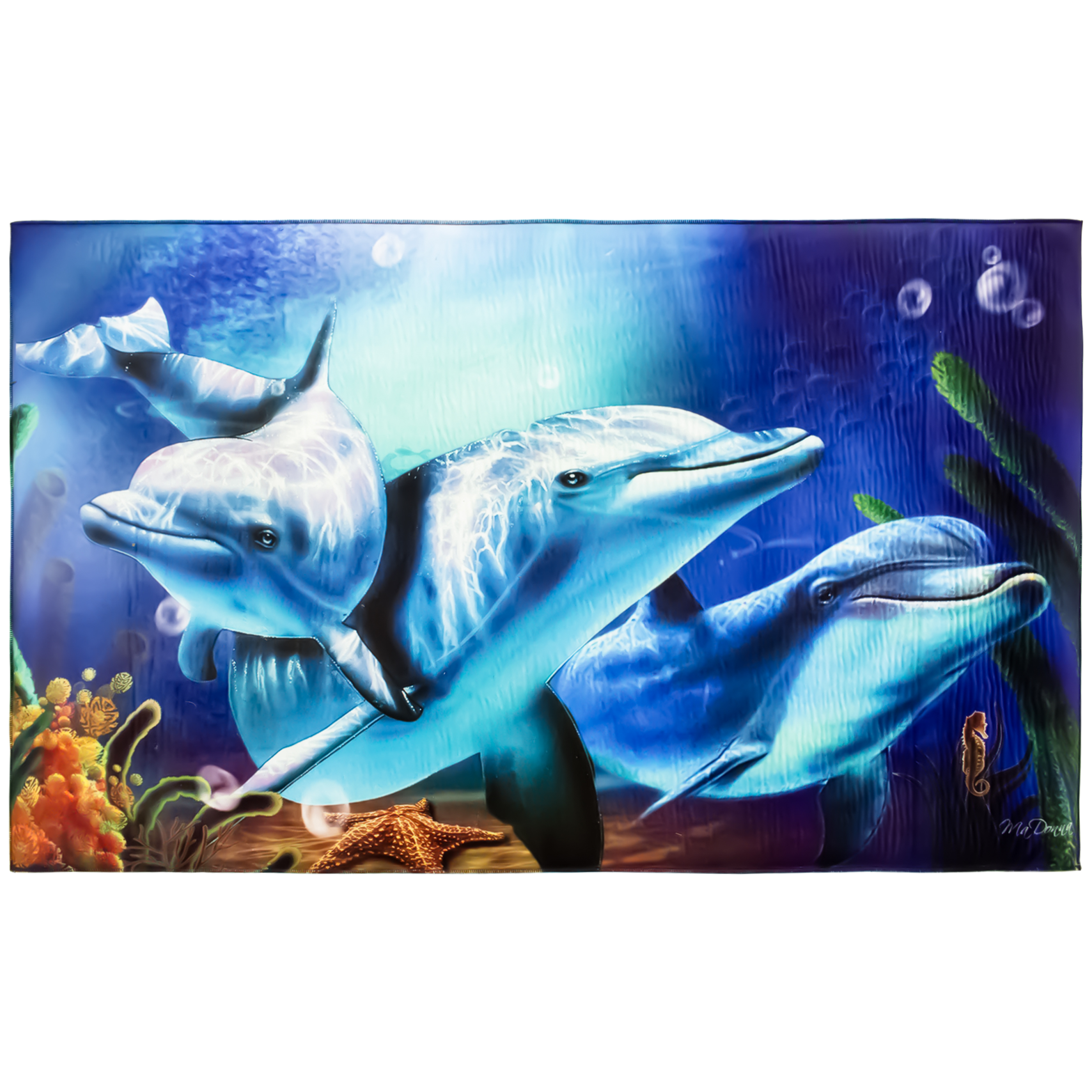 فرش ماشینی جانگل طرح دلفین کد 3D-503