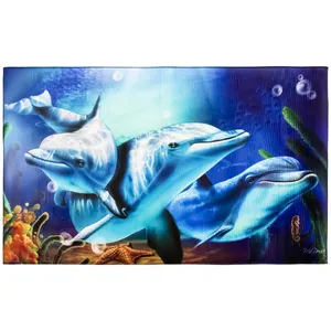 فرش ماشینی جانگل طرح دلفین کد 3D-503