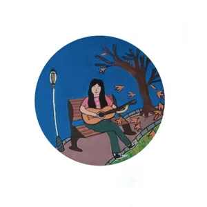 دیوارکوب سفالی طرح گیتاریست 