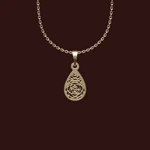 گردنبند طلا 18 عیار زنانه مدوپد مدل هندسی کد X2-1-1122