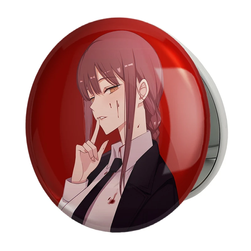 آینه جیبی خندالو طرح ماکیما انیمه مرد اره ای مدل تاشو کد 17846