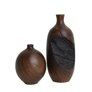 گلدان چوبی مدل DA001 مجموعه 2 عددی