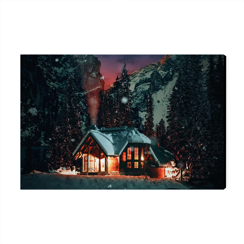 تابلو شاسی عرش مدل فانتزی منظره کلبه زیبا کد As1987