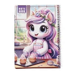 دفتر نقاشی 50 برگ مدل حاشیه دار طرح یونیکورن کد 001