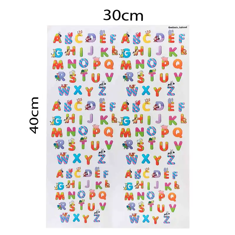 برچسب ترنسفر مدل آلفابت حروف انگلیسی